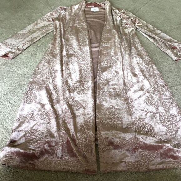 Jovonna Premier Velvet Champagne Kimono Duster Jacket - Picture 2 of 5